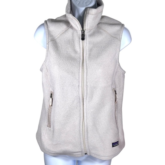 Patagonia Women's Classic Synchilla Vest Full Zip Beige Size S - Picture 1 of 3